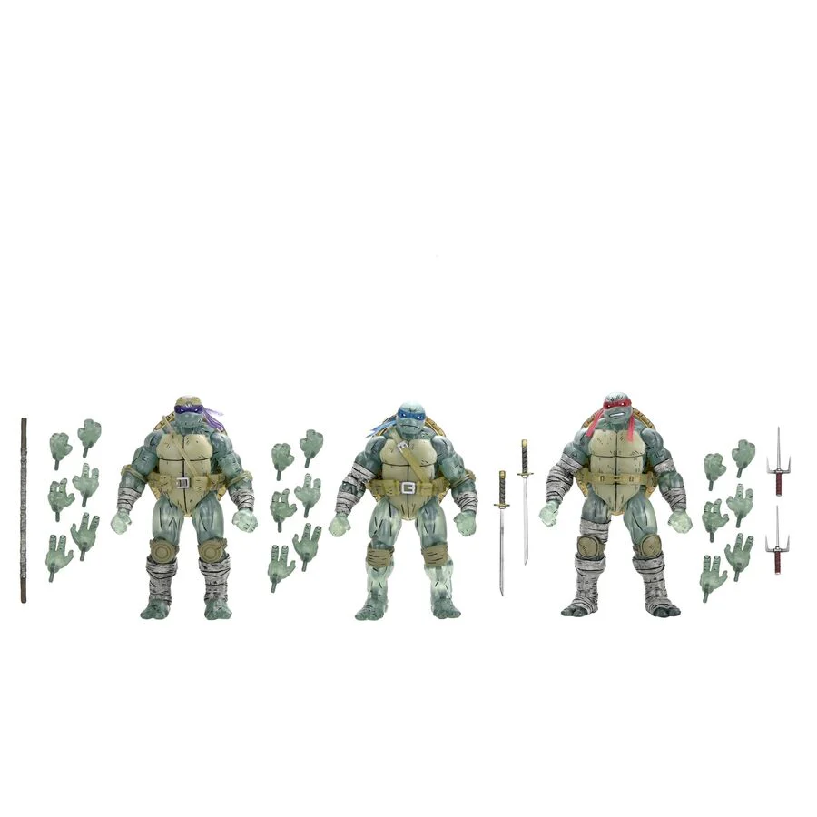 Set 3 Figuras Ghost Brothers Teenage Mutant The Last Ronin Tortugas Ninja 18Cm