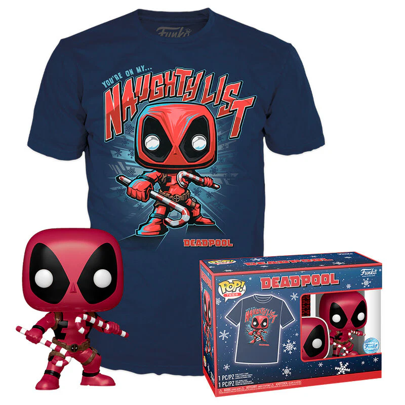 Set Figura Pop & Tee Marvel Deadpool