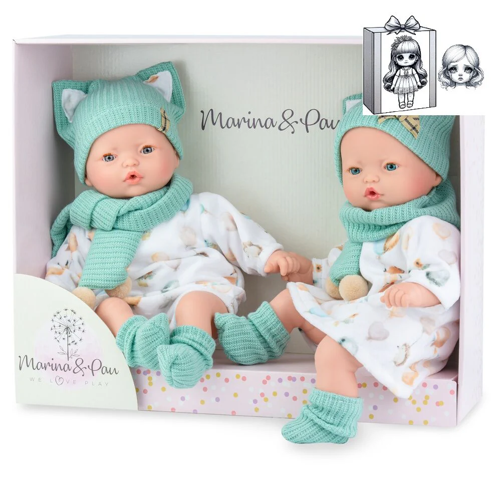 Set Muñecos Pitus Mellizos 40Cm