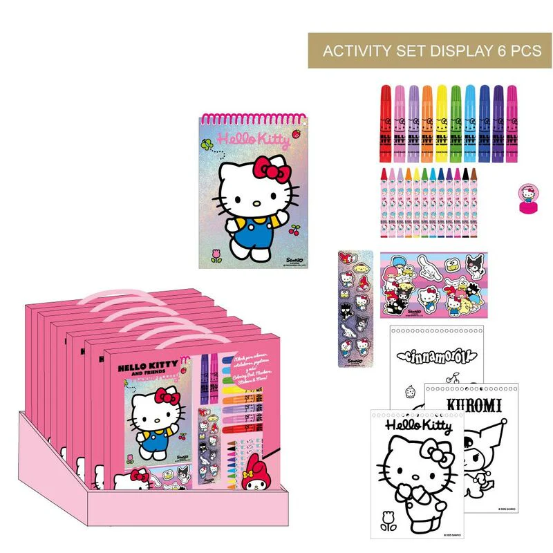 Set Papeleria Coloreable Hello Kitty
