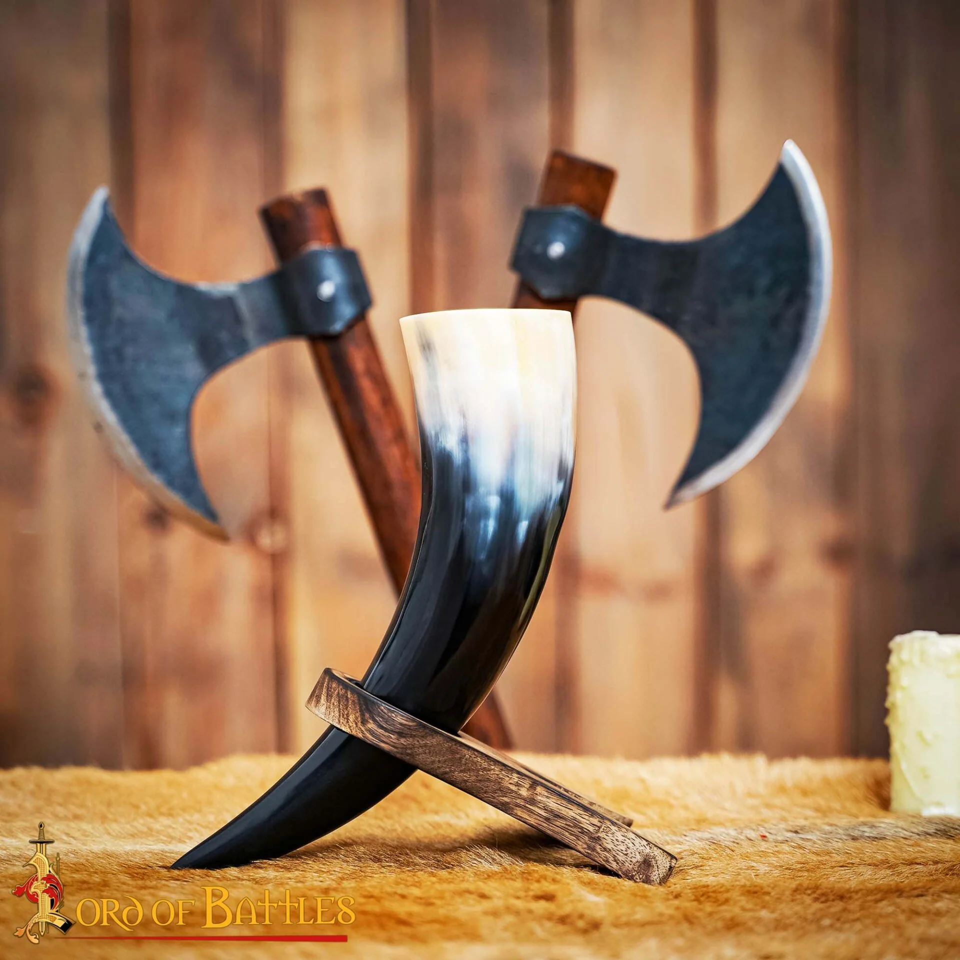 Soporte de Madera para Cuerno Vikingo - Artesanal - Image 7