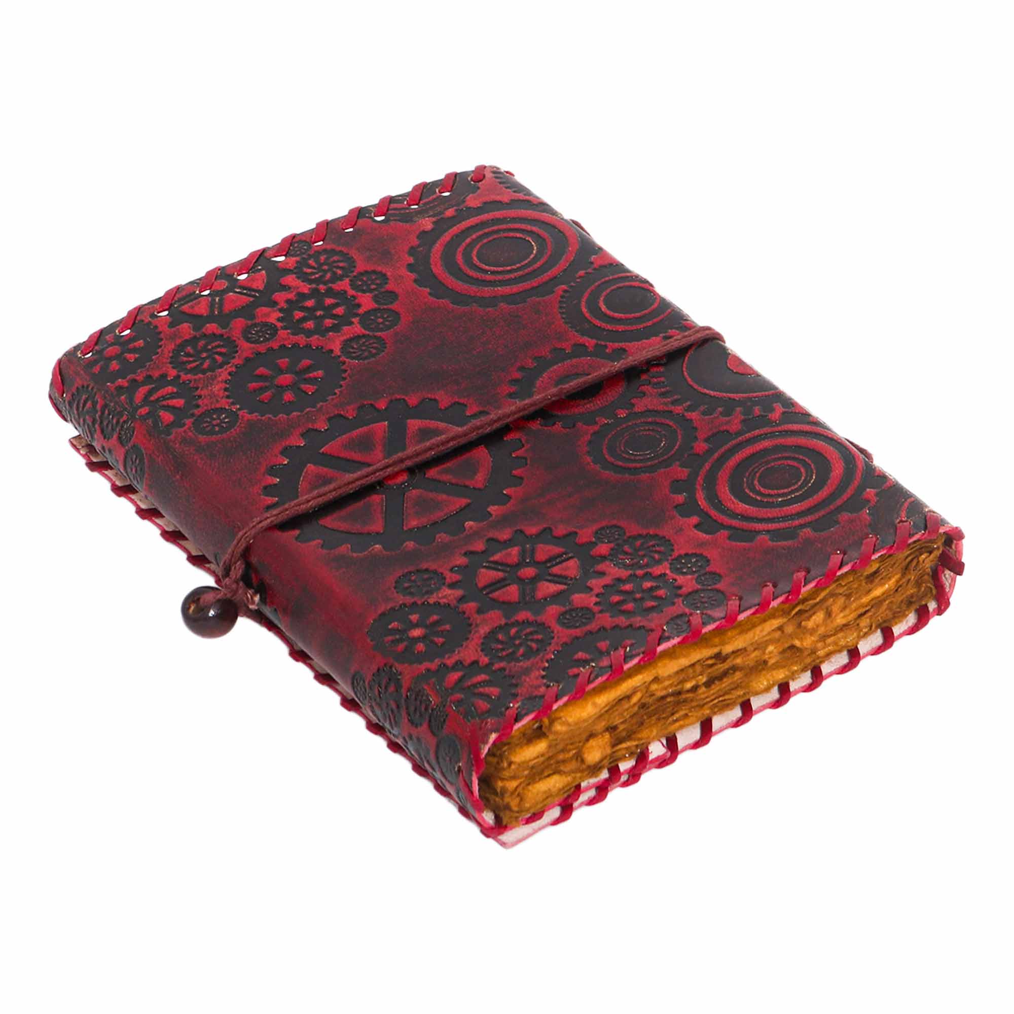 Steampunk Journal Agenda de Piel Auténtica Hecha a Mano