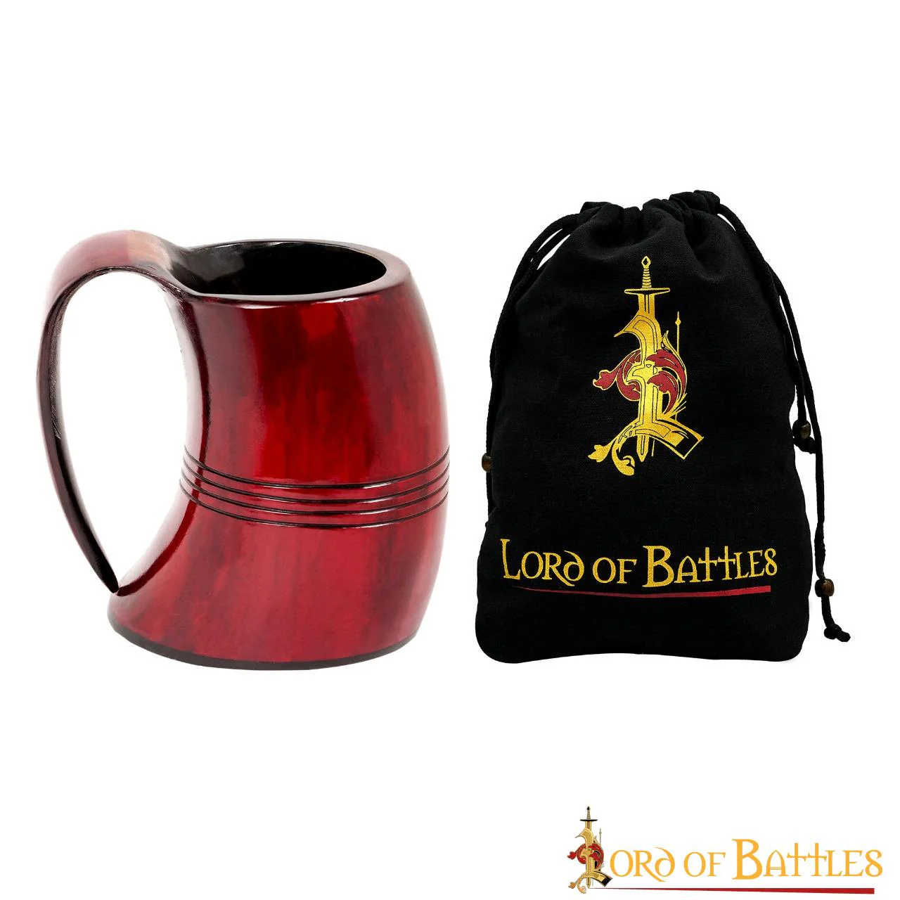 Taza de Cerveza Vikinga de Cuerno de Buey Auténtica Hecha a Mano - Image 4
