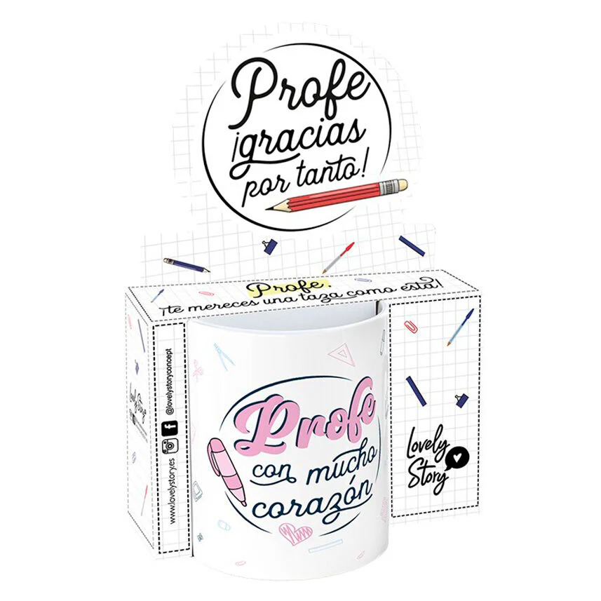 Taza - Profe Con Mucho Corazon 330Ml