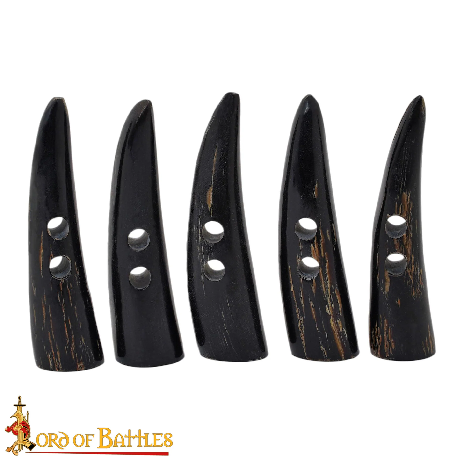 Toggles Medievales Vikingos de Cuerno de Buey - Juego de 5 Cierres Artesanales de Cuerno Natural - Image 11