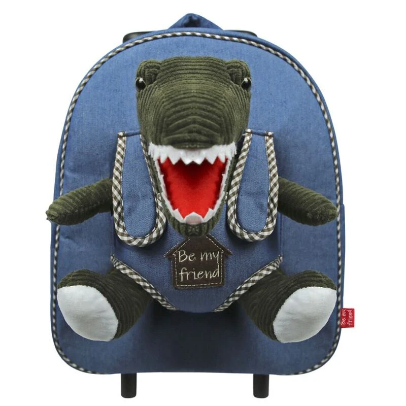 Trolley + Peluche Dinosaurio Rex 38Cm
