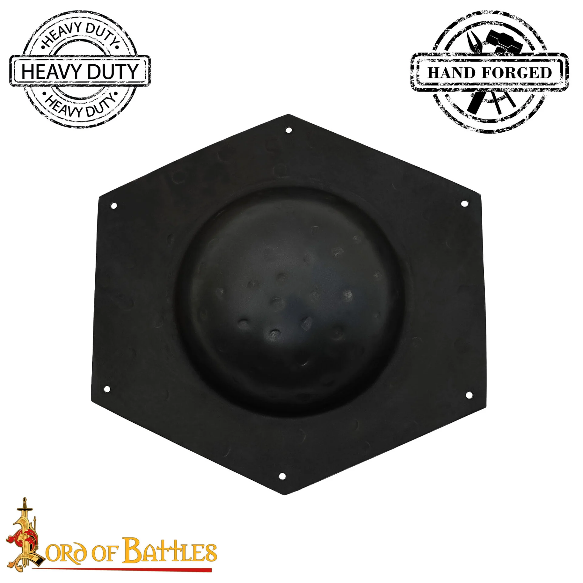 Umbo Artesanal Acero Medieval - Escudo Hexagonal - Image 6