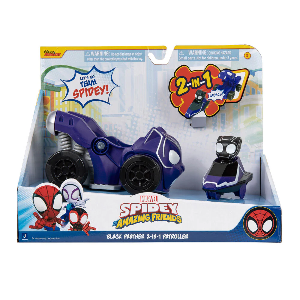 Vehiculo Black Panther 2 In 1 Patroller Spidey Amazing Friends Marvel - Image 3