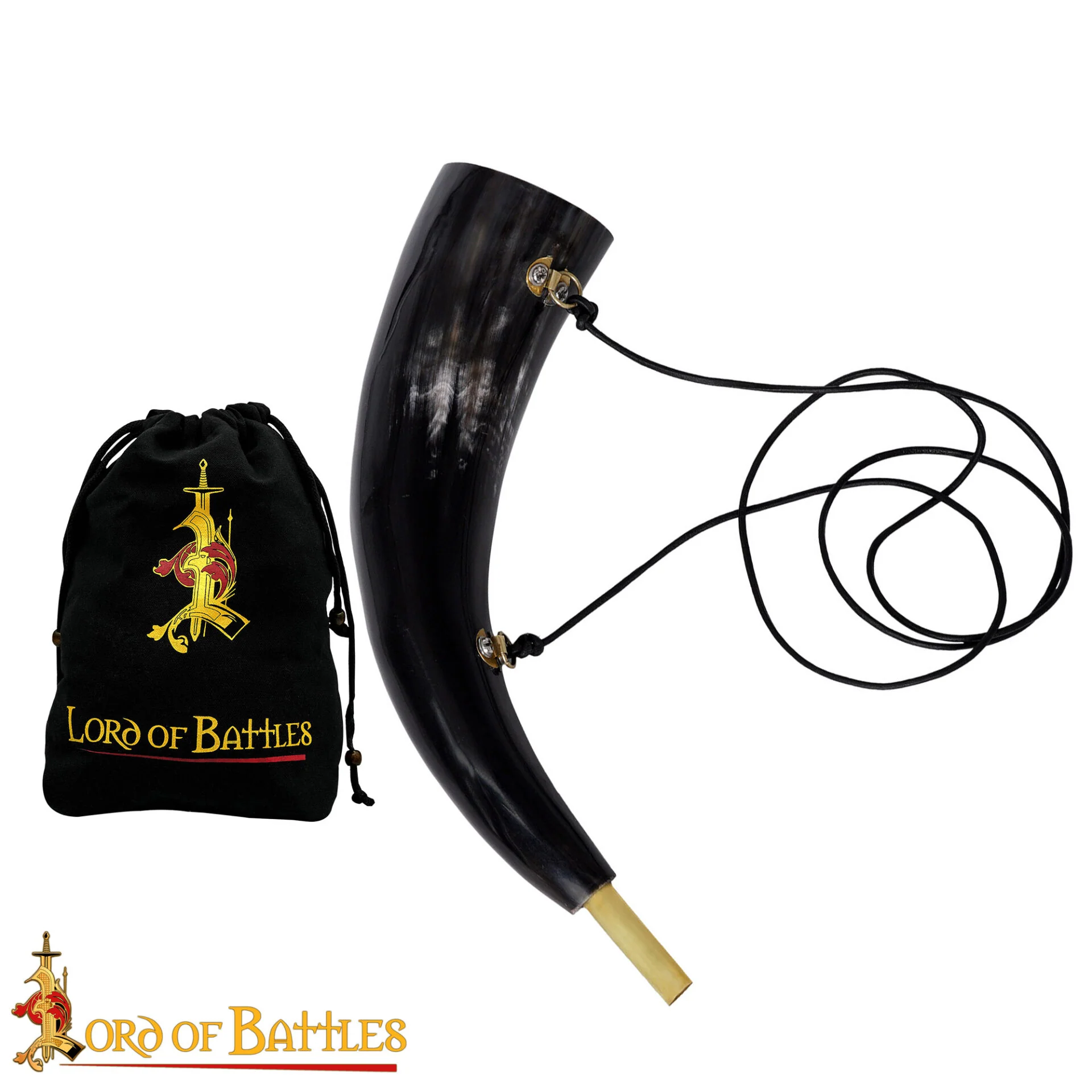 Viking Blowing Horn - Bocina de Buey de Origen Ético con Boquilla de Latón - Image 16